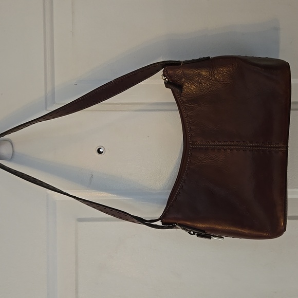 Vintage Fossil Leather Shoulder Bag - Picture 1 of 12